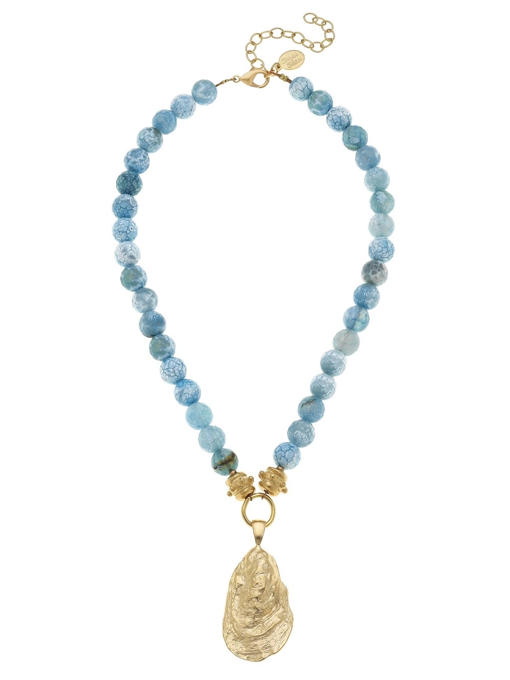 Oyster Necklace with fire agate